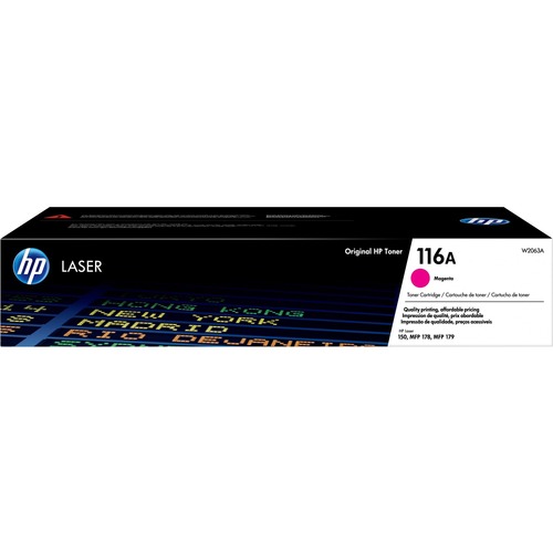 HP 116A (W2063A) Toner Cartridge - Magenta - Laser - 700 Pages - 1 Each