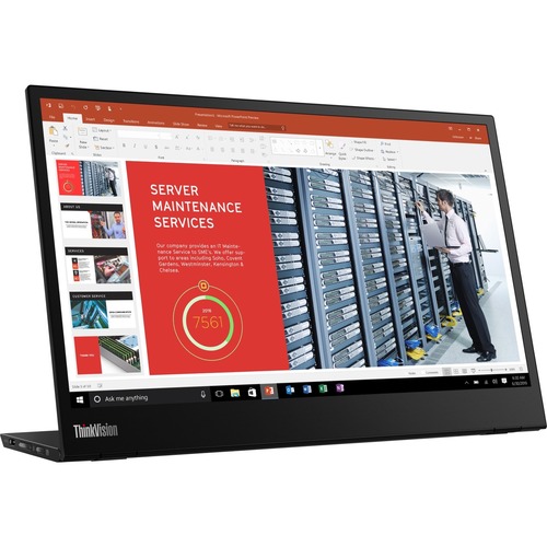 Lenovo ThinkVision M14 14" Full HD WLED LCD Portable Monitor - 16:9 - Raven Black - 14" Class - In-plane Switching (IPS) Technology - 1920 x 1080 - 16.7 Million Colors - 300 Nit Typical - 6 ms with OD - 60 Hz Refresh Rate