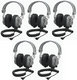SC7V Stereo/Mono Deluxe Headphones with Volume Control (5 Pack) 