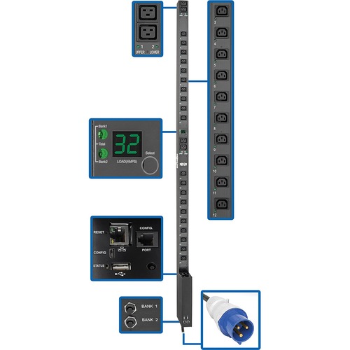 PDU SWITCHED 7.4KW 230V 32A