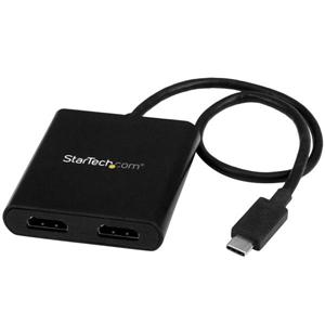 StarTech.com USB-C to HDMI Adapter - 4K - 2 Port MST Hub - Thunderbolt 3 Compatible - Multi Monitor Splitter