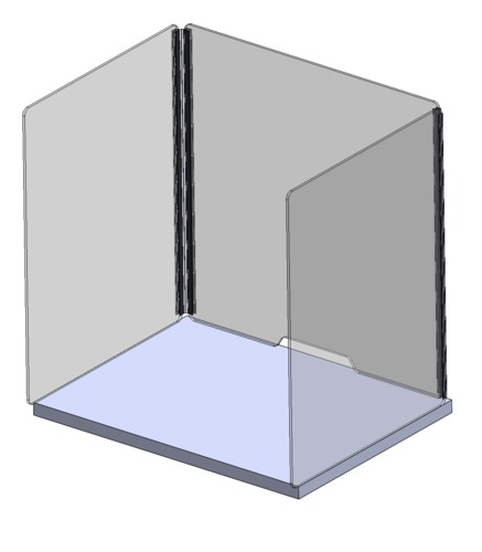 Clear Acrylic Guard/Divider for Desk w/Rectangular Top 18" X 24"
