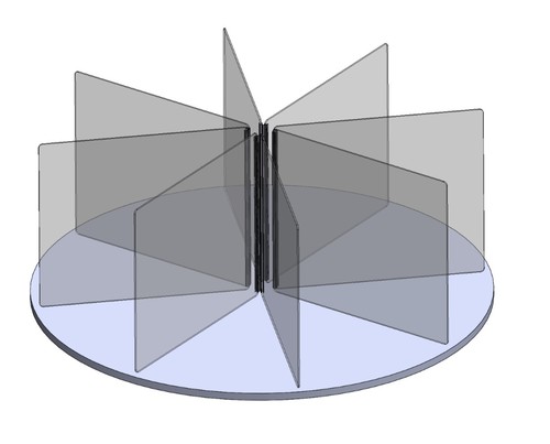 Clear Acrylic Table Divider/Guard for 60" Round Table - 8 seats