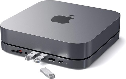 Satechi Type-C Aluminum Stand & Hub for Mac Mini - Space Gray Box