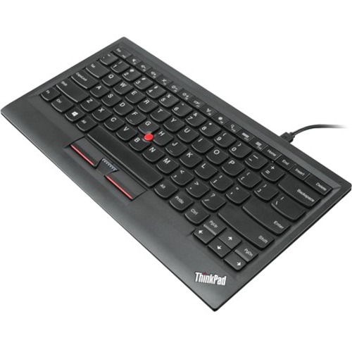 Lenovo ThinkPad Compact USB Keyboard with TrackPoint - US English - Cable Connectivity - USB Interface - English (US) - Trackpoint - PC - Scissors Keyswitch - Black