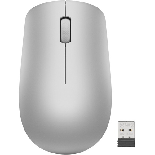 Lenovo 530 Wireless Mouse (Platinum Grey) - Optical - Wireless - Radio Frequency - 2.40 GHz - Platinum Gray - USB Type A - 1200 dpi - Scroll Wheel - 3 Button(s) - Symmetrical