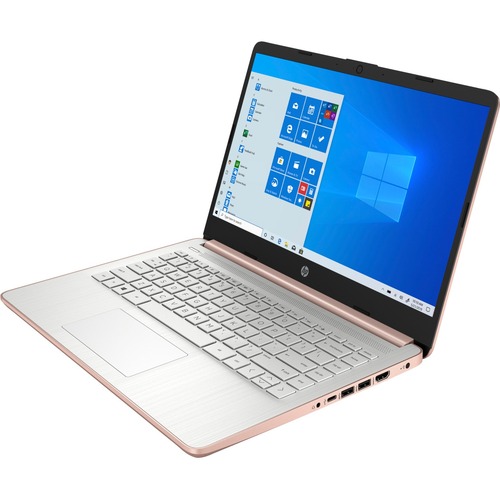 HP 14-fq0000 14-fq0030nr 14&quot; Notebook - HD - 1366 x 768 - AMD 3020E Dual-core (2 Core) 1.20 GHz - 4 GB RAM - 64 GB Flash Memory - Pale Rose Gold, Natural Silver - Windows 10 Home in S mode - AMD Radeon Graphics - BrightView - 9.50 Hour Battery Run Time - IEEE 802.11a/b/g/n/ac Wireless LAN Standard