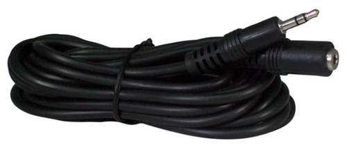 Headphone 10-foot Cord Extension, Single 3.5mm Pin - Black 10ft