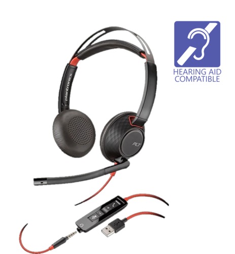 Poly Plantronics Blackwire 5220 USB Type-A Stereo On-Ear Headset
