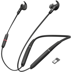 Jabra EVOLVE 65e UC Earset - Stereo - Wireless - Bluetooth - 98.4 ft - 20 Hz - 20 kHz - Behind-the-neck, Earbud - Binaural - In-ear - Noise Cancelling Microphone - Noise Canceling 370 UC