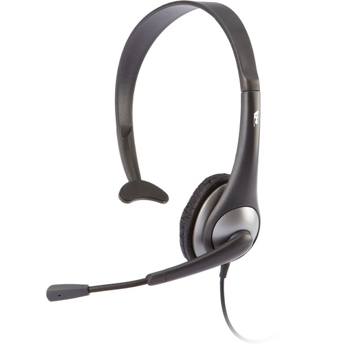 Cyber Acoustics AC-104 Headset - Mono - Mini-phone (3.5mm) - Wired - 20 Hz - 20 kHz - Over-the-head - Monaural - Semi-open - 7 ft Cable - Noise Cancelling Microphone