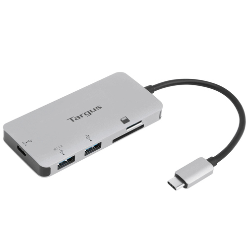 Targus USB-C Multi-Port Hub with Card Reader and 100W PD Pass-Thru