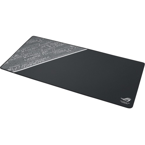 Asus ROG Sheath Gaming Mouse Pad - 35.43&quot; x 17.32&quot; Dimension - Black, Gray - Rubber Bottom, Fabric Surface, Cloth Surface - Anti-slip, Anti-fray - 1 Pack
