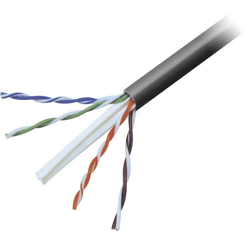 Belkin Cat.6 UTP Network Cable - 1000 ft Category 5e Network Cable for Network Device - Bare Wire - Bare Wire - Black