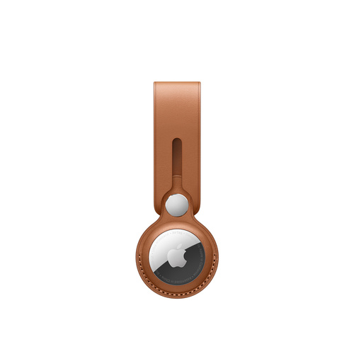 Apple AirTag Leather Loop - Saddle Brown