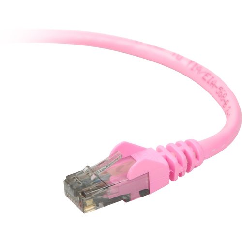 Belkin Cat. 6 UTP Patch Cable - RJ-45 Male - RJ-45 Male - 20ft - Pink
