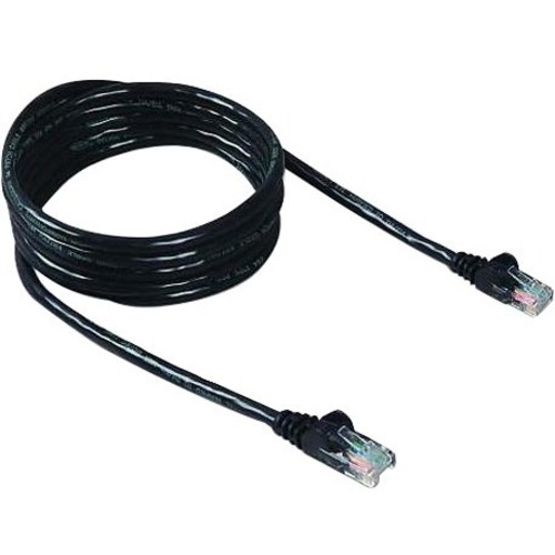 Belkin Cat.6 UTP Patch Network Cable - 20 ft Category 6 Network Cable for Network Device - First End: 1 x RJ-45 Male Network - Second End: 1 x RJ-45 Male Network - Patch Cable - Gold Plated Contact - Black