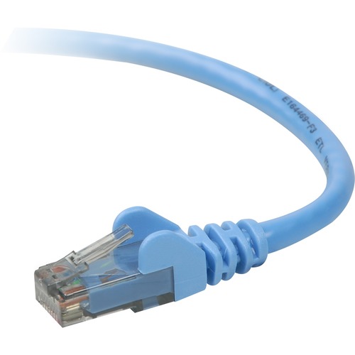 Belkin Cat.6 UTP Patch Network Cable - 15 ft Category 6 Network Cable for Network Device, Switch - First End: 1 x RJ-45 Male Network - Second End: 1 x RJ-45 Male Network - Patch Cable - Gold Plated Contact - Blue