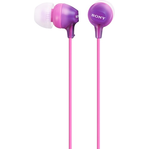 Sony In-Ear Headphones (Violet) - Stereo - Violet - Mini-phone (3.5mm) - Wired - 16 Ohm - 8 Hz 22 kHz - Gold Plated Connector - Earbud - Binaural - In-ear