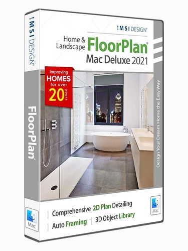 TurboFloorPlan Home & Landscape Deluxe Mac 2021 (Electronic Software Download)