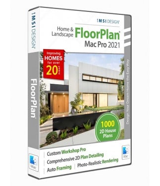 TurboFloorPlan Home & Landscape Pro Mac 2021 (Electronic Software Download)