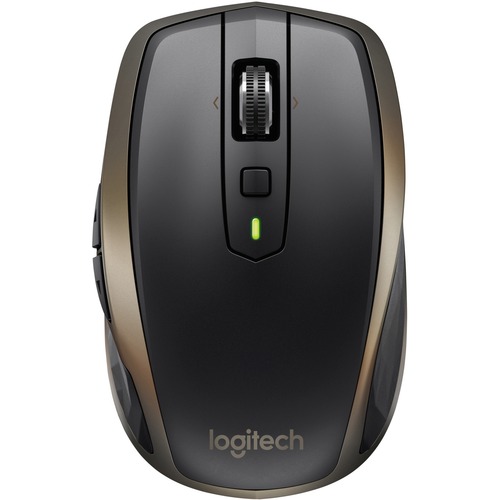 Logitech MX Anywhere 2 Mouse - Darkfield - Wireless - Bluetooth/Radio Frequency - Meteorite - USB 2.0 - 1200 dpi - Scroll Wheel, Tilt Wheel