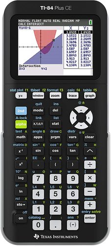Texas Instruments TI-84 Plus CE Graphing Calculator - Clock, Date/Time Display, Impact Resistant Cover, Slide-on Hard Case, Backlit Display - LCD - Battery Powered - Battery Included - Matte Teal