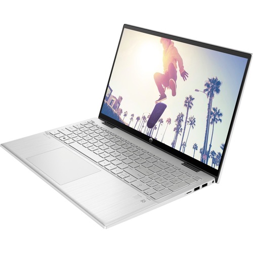 HP Pavilion x360 15-er0010nr 15.6&quot; Touchscreen 2 in 1 Notebook - Full HD - 1920 x 1080 - Intel Core i5 (11th Gen) i5-1135G7 Quad-core (4 Core) - 12 GB RAM - 256 GB SSD - Natural Silver - Windows 10 Home - Intel Iris Xe Graphics - In-plane Switching (IPS) Technology - 10.75 Hour Battery Run Time - IEEE 802.11ax Wireless LAN Standard
