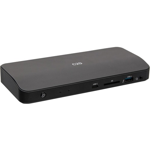 C2G Thunderbolt 3 8K Docking Station - DP, Ethernet, USB, SD, 3.5mm, Power - for Notebook - 85 W - Thunderbolt 3 - USB Type-C - Network (RJ-45) - DisplayPort - Audio Line Out - Wired