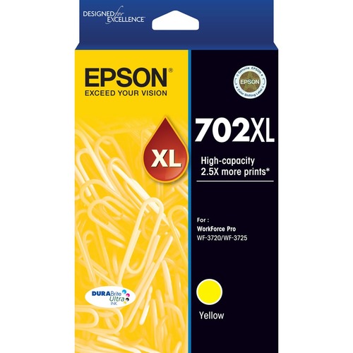 Epson DURABrite Ultra T702XL Original Ink Cartridge - Yellow - Inkjet - High Yield - 1 Each