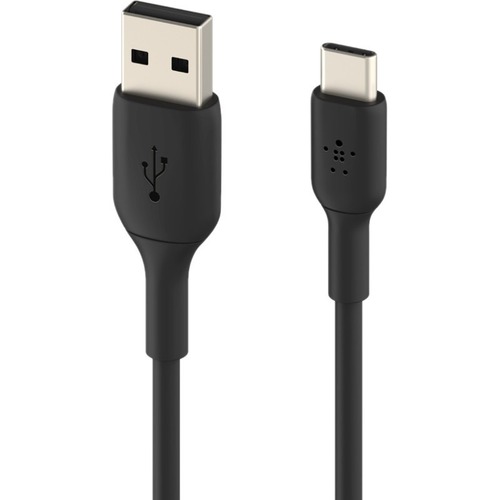 Belkin BOOST&amp;uarr;CHARGE&amp;trade; USB-C to USB-A Cable - 6.56 ft USB/USB-C Data Transfer Cable - First End: 1 x Type C Male USB - Second End: 1 x Type A Male USB - Black