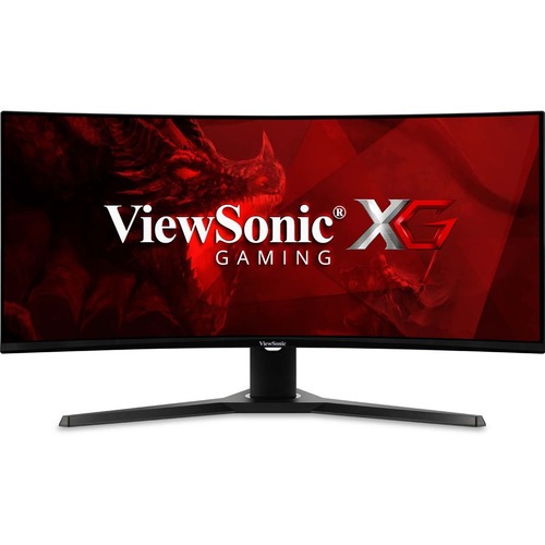 Viewsonic VX3418-2KPC 34" WQHD Curved Screen LED Gaming LCD Monitor - 21:9 - 34" Class - MVA technology - 3440 x 1440 - 16.7 Million Colors - Adaptive Sync - 300 Nit - 1 ms MPRT - 144 Hz Refresh Rate - HDMI - DisplayPort