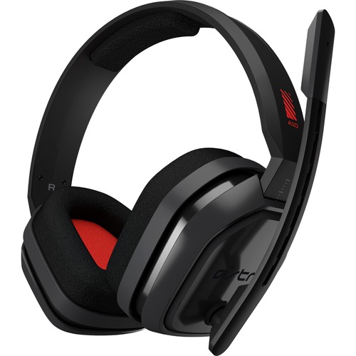 Astro A10 Headset - Stereo - Mini-phone (3.5mm) - Wired - 32 Ohm - 20 Hz - 20 kHz - Over-the-ear, Over-the-head - Binaural - Circumaural - Red, Gray
