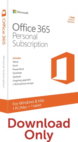 Microsoft Office 365 Personal - Mac-Win ESD 1 Year Subscription - 1 Device