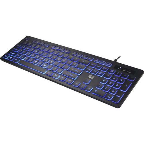 Adesso Antimicrobial, Spill Resistant Illuminated Desktop Keyboard
