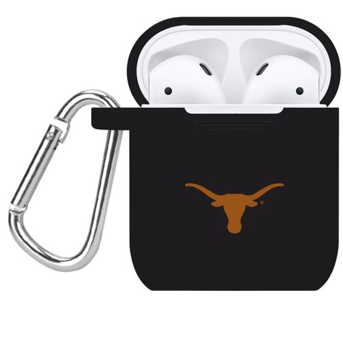 Texas Longhorns Silicone Case Cover for Apple AirPods Black w/Orange Longhorn