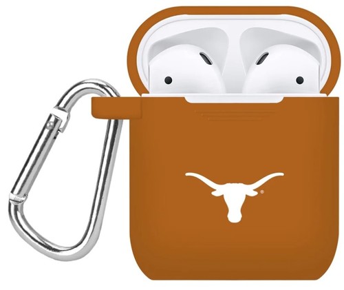 Texas Longhorns Silicone Case Cover for Apple AirPods Orange w/White Longhorn