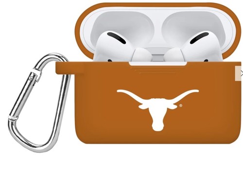 Texas Longhorns Silicone Case Cover for Apple AirPods Pro Orange w/White Longhorn