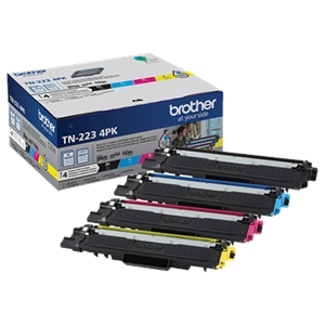Brother TN223 Original Standard Yield Laser Toner Cartridge - Multi-pack - Black, Cyan, Magenta, Yellow - 4 / Box