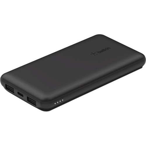 Belkin BOOST and CHARGE Power Bank - For iPhone, AirPod, Smartphone, iPad - Lithium Ion (Li-Ion) - 10000 mAh - 3 x - Black