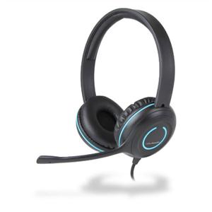 Cyber Acoustics AC-5002 Stereo Headset w/ Single Plug Stereo - Mini-phone (3.5mm) - Wired - 20 Hz - 20 kHz - Over-the-head - Binaural - Supra-aural - Noise Cancelling, Uni-directional Microphone