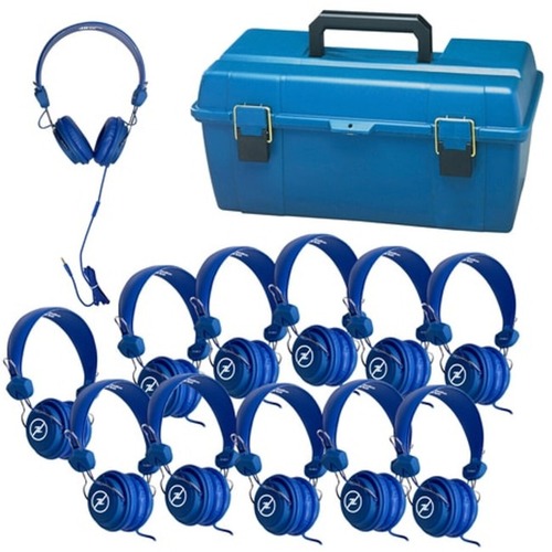 Hamilton Buhl Favoritz Headset - Stereo - Mini-phone (3.5mm) - Wired - 32 Ohm - 50 Hz - 20 kHz - Over-the-head - Binaural - Ear-cup - 5 ft Cable - Blue