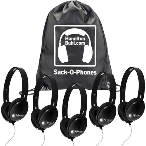 Hamilton Buhl Sack-O-Phones Headphone - Stereo - Black - Mini-phone (3.5mm) - Wired - 32 Ohm - 50 Hz 20 kHz - Over-the-head - Binaural - Ear-cup - 5 ft Cable