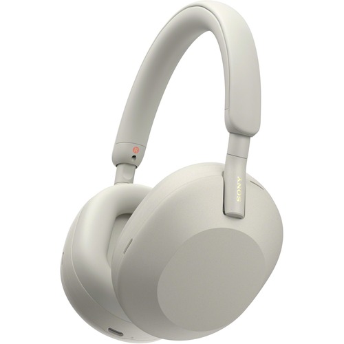 Sony Wireless Industry Leading Noise Canceling Headphones - Stereo - Mini-phone (3.5mm) - Wired/Wireless - Bluetooth - 32.8 ft - 48 Ohm - 4 Hz - 40 kHz - Over-the-ear - Binaural - Ear-cup - 3.94 ft Cable - Noise Cancelling Microphone  - Silver