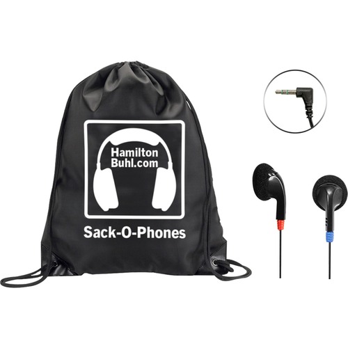Hamilton Buhl Sack-O-Phones Earphone - Stereo - Mini-phone (3.5mm) - Wired - 50 Hz 16 kHz - Earbud - Binaural - In-ear - 4 ft Cable