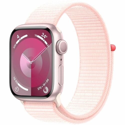 Apple Watch Series 9 GPS 41mm Pink Aluminum Case with Light Pink Sport Loop