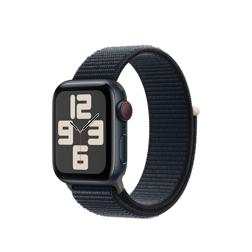 Apple Watch SE GPS + Cellular 40mm Midnight Aluminum Case with Midnight Sport Loop