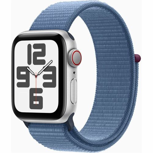 Apple Watch SE GPS + Cellular 40mm Silver Aluminum Case with Winter Blue Sport Loop