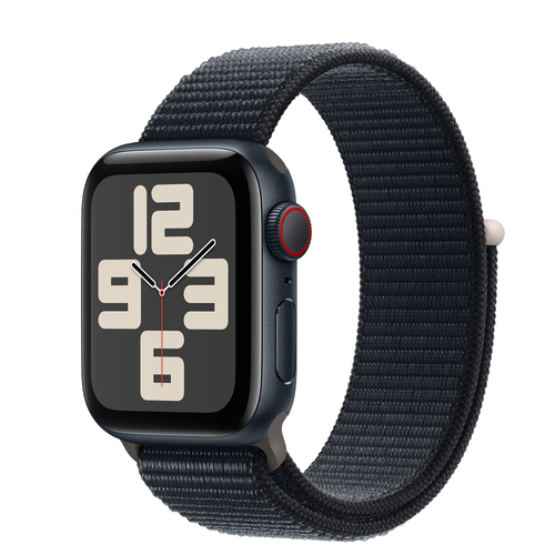 Apple Watch SE GPS + Cellular 44mm Midnight Aluminum Case with Midnight Sport Loop