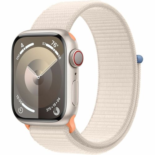 Apple Watch Series 9 GPS + Cellular 41mm Starlight Aluminum Case with Starlight Sport Loop
